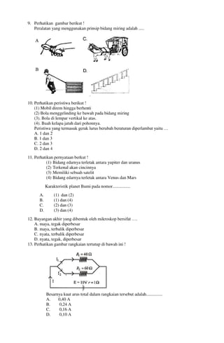Buku Try Out Pengawas UN  IPA SMP  SMP Negeri 1 Bancar Kabupaten Tuban Tahun 2013