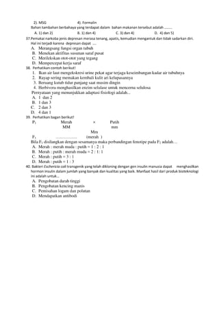 Buku Try Out Pengawas UN  IPA SMP  SMP Negeri 1 Bancar Kabupaten Tuban Tahun 2013