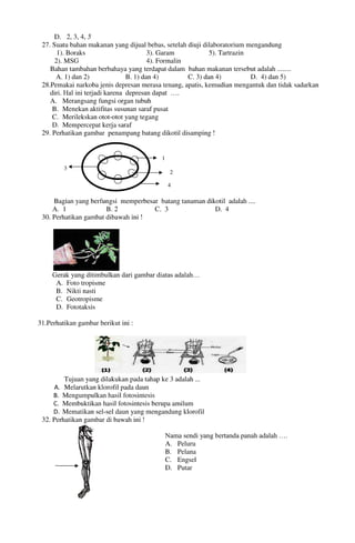 Buku Try Out Pengawas UN  IPA SMP  SMP Negeri 1 Bancar Kabupaten Tuban Tahun 2013