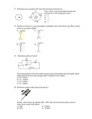 Buku Try Out Pengawas UN  IPA SMP  SMP Negeri 1 Bancar Kabupaten Tuban Tahun 2013