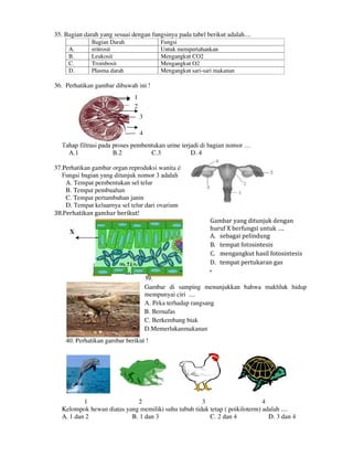 Buku Try Out Pengawas UN  IPA SMP  SMP Negeri 1 Bancar Kabupaten Tuban Tahun 2013