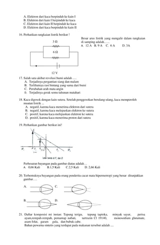Buku Try Out Pengawas UN  IPA SMP  SMP Negeri 1 Bancar Kabupaten Tuban Tahun 2013