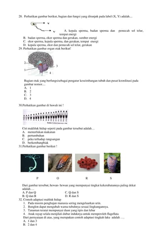 Buku Try Out Pengawas UN  IPA SMP  SMP Negeri 1 Bancar Kabupaten Tuban Tahun 2013