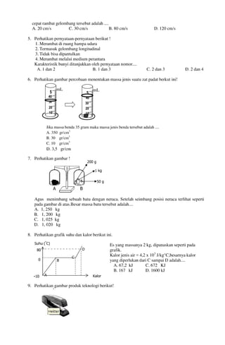 Buku Try Out Pengawas UN  IPA SMP  SMP Negeri 1 Bancar Kabupaten Tuban Tahun 2013