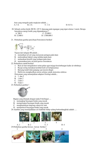 Buku Try Out Pengawas UN  IPA SMP  SMP Negeri 1 Bancar Kabupaten Tuban Tahun 2013