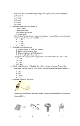 Buku Try Out Pengawas UN  IPA SMP  SMP Negeri 1 Bancar Kabupaten Tuban Tahun 2013