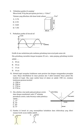 Buku Try Out Pengawas UN  IPA SMP  SMP Negeri 1 Bancar Kabupaten Tuban Tahun 2013
