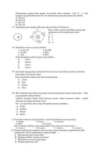 Buku Try Out Pengawas UN  IPA SMP  SMP Negeri 1 Bancar Kabupaten Tuban Tahun 2013