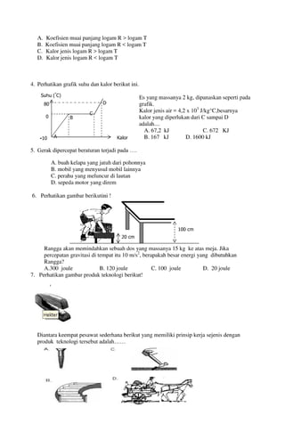 Buku Try Out Pengawas UN  IPA SMP  SMP Negeri 1 Bancar Kabupaten Tuban Tahun 2013