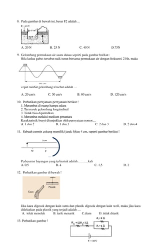 Buku Try Out Pengawas UN  IPA SMP  SMP Negeri 1 Bancar Kabupaten Tuban Tahun 2013