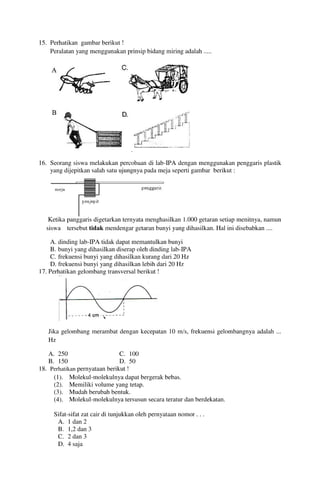 Buku Try Out Pengawas UN  IPA SMP  SMP Negeri 1 Bancar Kabupaten Tuban Tahun 2013