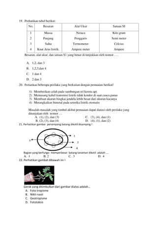 Buku Try Out Pengawas UN  IPA SMP  SMP Negeri 1 Bancar Kabupaten Tuban Tahun 2013