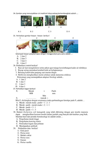 Buku Try Out Pengawas UN  IPA SMP  SMP Negeri 1 Bancar Kabupaten Tuban Tahun 2013