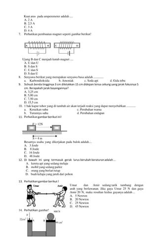 Buku Try Out Pengawas UN  IPA SMP  SMP Negeri 1 Bancar Kabupaten Tuban Tahun 2013