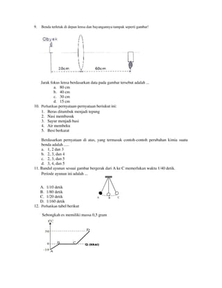 Buku Try Out Pengawas UN  IPA SMP  SMP Negeri 1 Bancar Kabupaten Tuban Tahun 2013