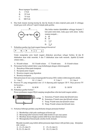 Buku Try Out Pengawas UN  IPA SMP  SMP Negeri 1 Bancar Kabupaten Tuban Tahun 2013