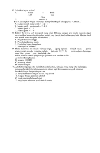 Buku Try Out Pengawas UN  IPA SMP  SMP Negeri 1 Bancar Kabupaten Tuban Tahun 2013