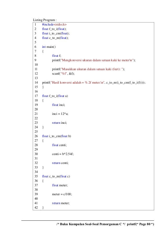 Buku tutorial pemprograman c