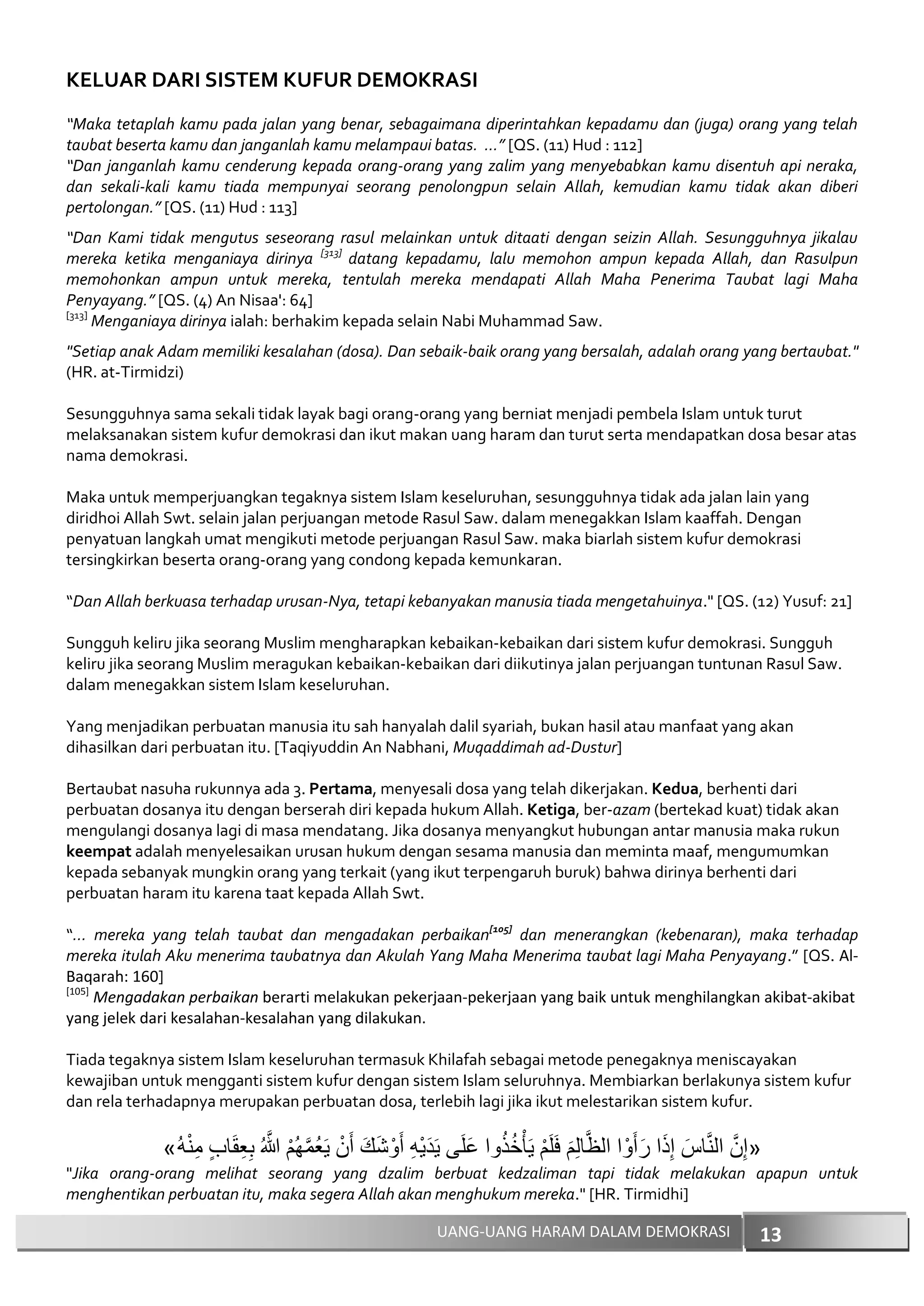 Uang-Uang Haram dalam Demokrasi [PDF] | PDF
