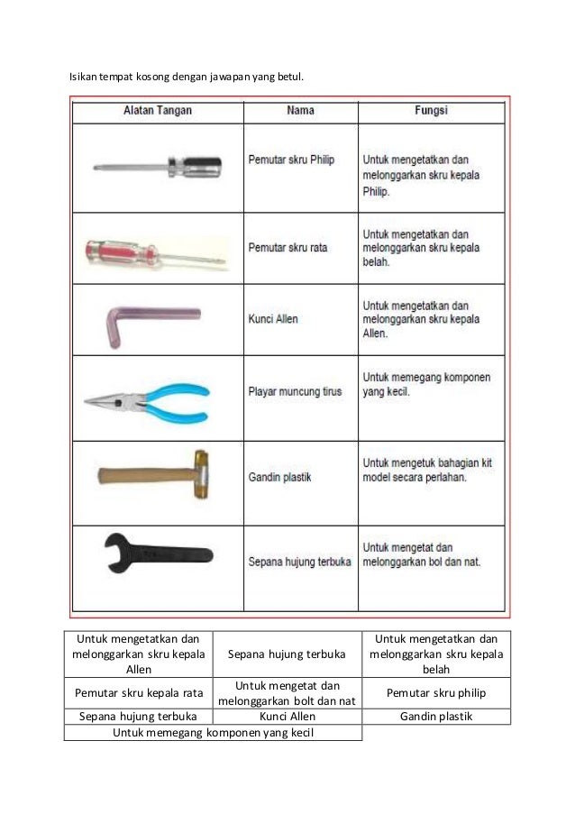 Soalan Reka Bentuk dan Teknologi Tahun 5 2015