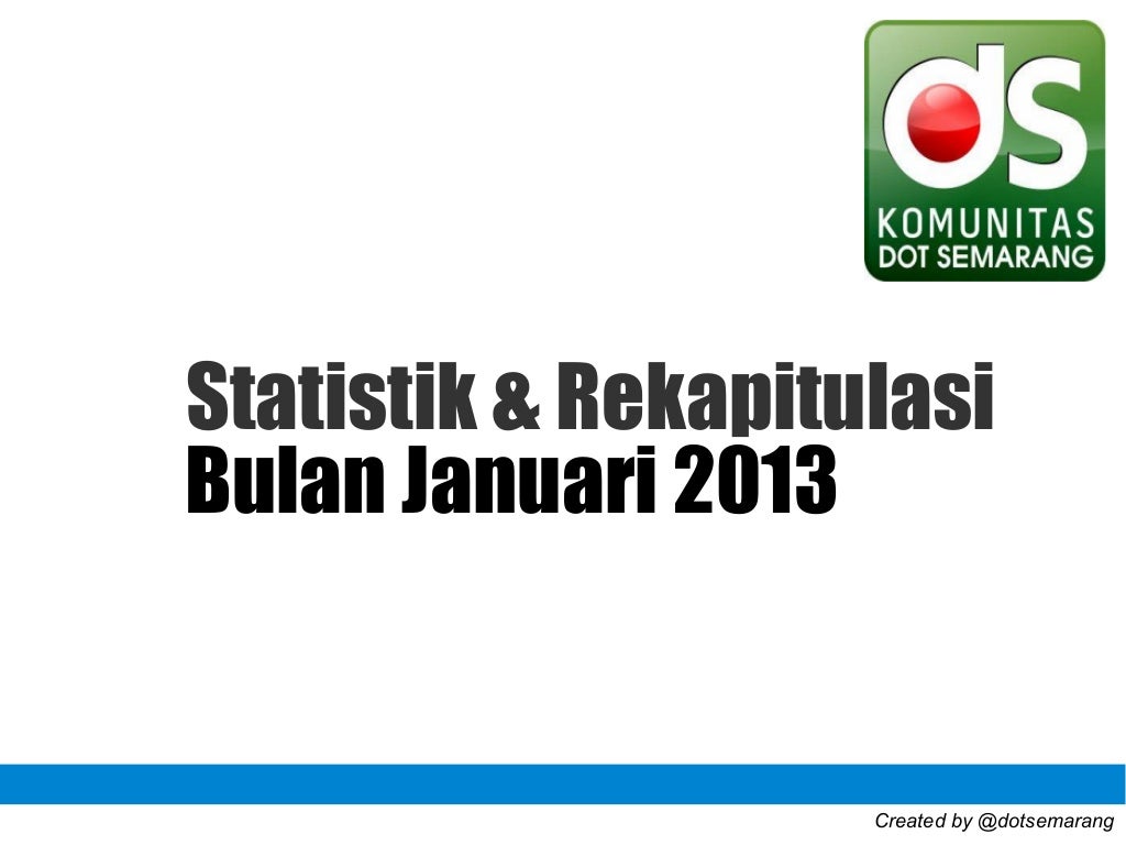 Laporan Bulan januari 2013