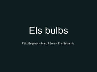 Els bulbs
Fèlix Esquirol – Marc Pérez – Èric Serramia
 