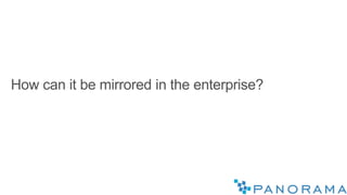 How can it be mirrored in the enterprise?




                                            4
 