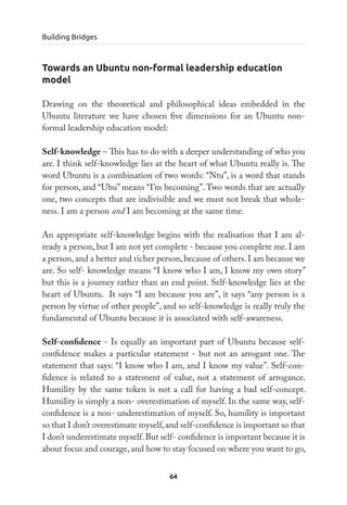 Bulding bridges . Ubuntu and servant leadership | PDF