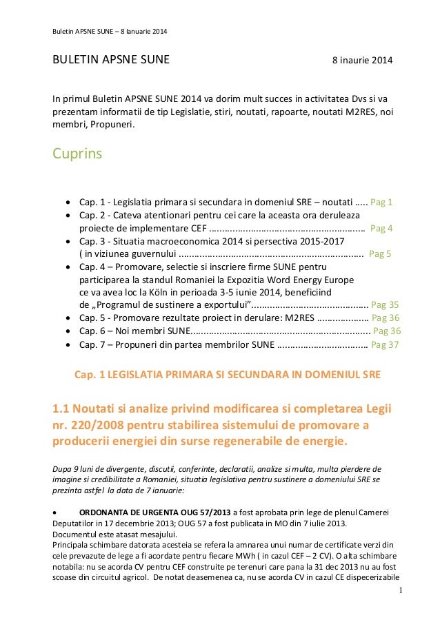 Buletinul Apsne Sune 8 Ianuarie 2014