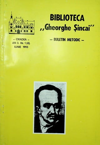 Biblioteca   "Gheorghe Sincai"  buletin metodic  1993