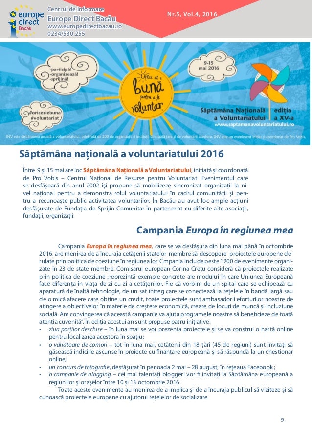 Buletin De Informare Mai 2016