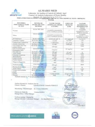 Buletine analiza apa