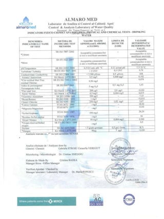 Buletine analiza apa