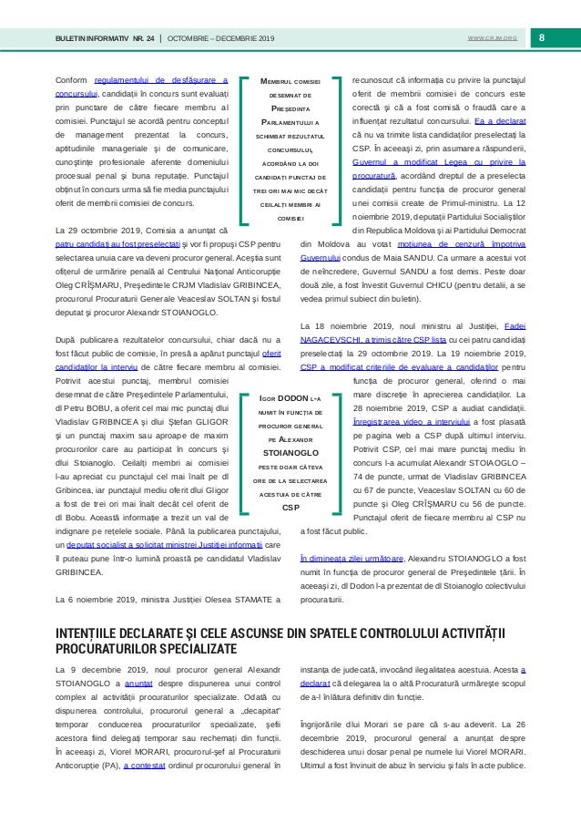 Buletin Informativ Al Centrului De Resurse Juridice Din Moldova Din O