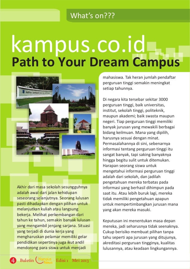 Buletin kampus news edisi mei 2013