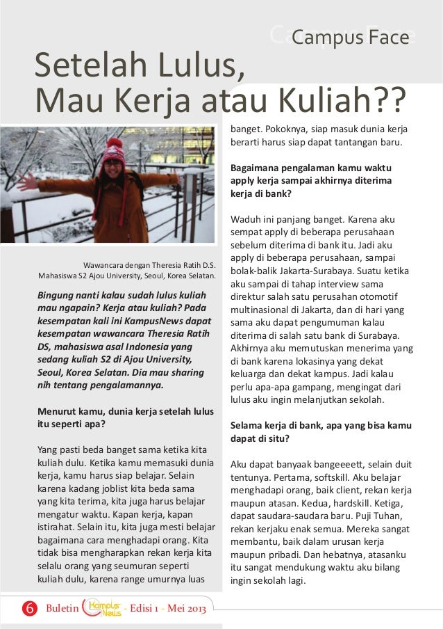 Buletin kampus news edisi mei 2013