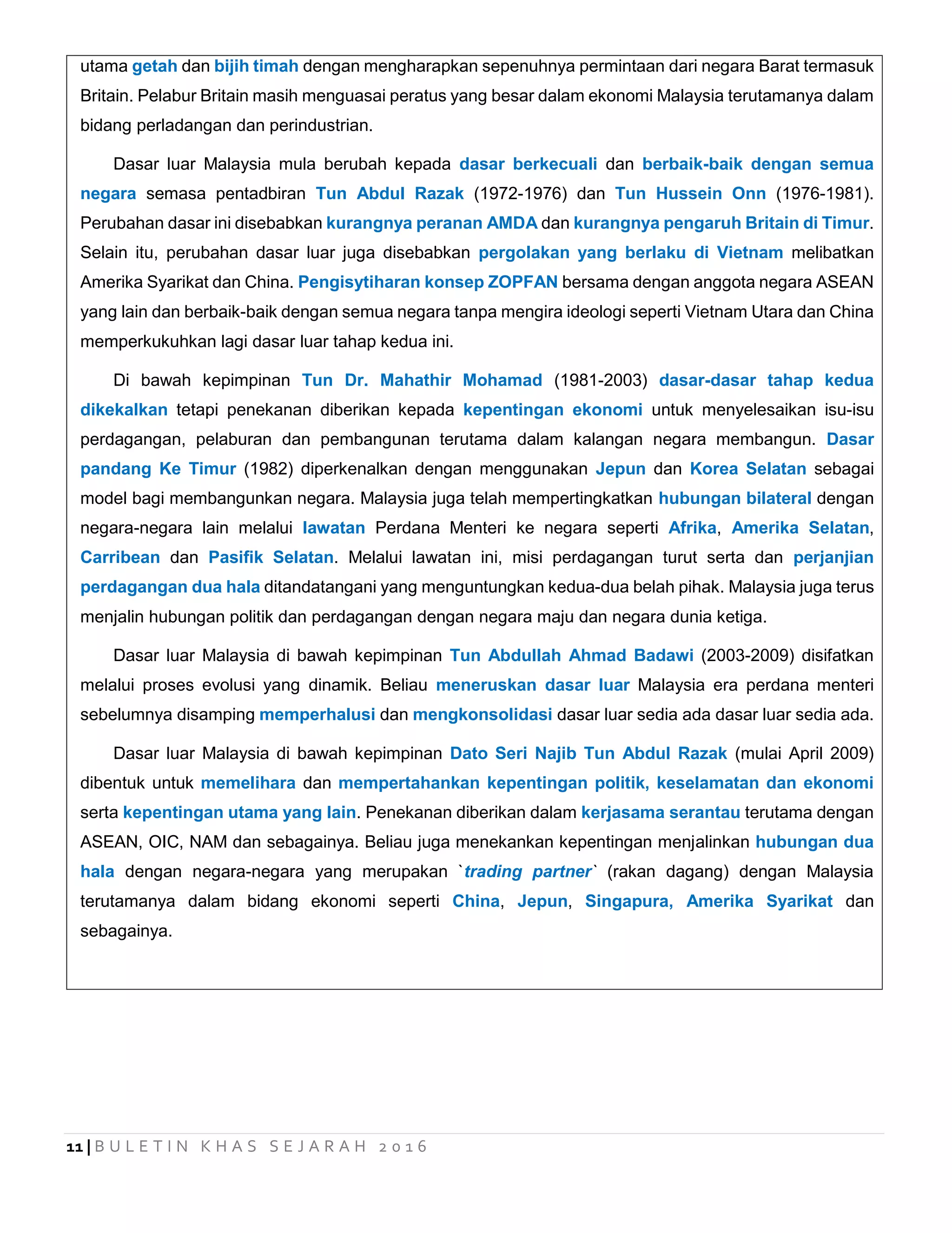 Buletin Khas Sejarah K3 2016 | PDF