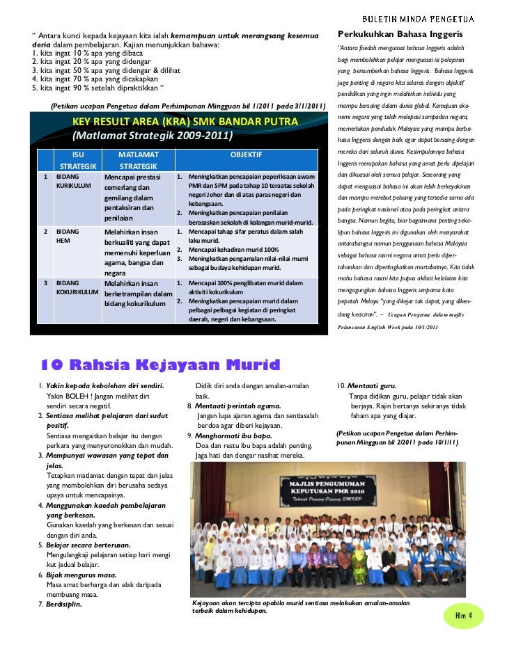 Buletin minda pengetua 1 2011