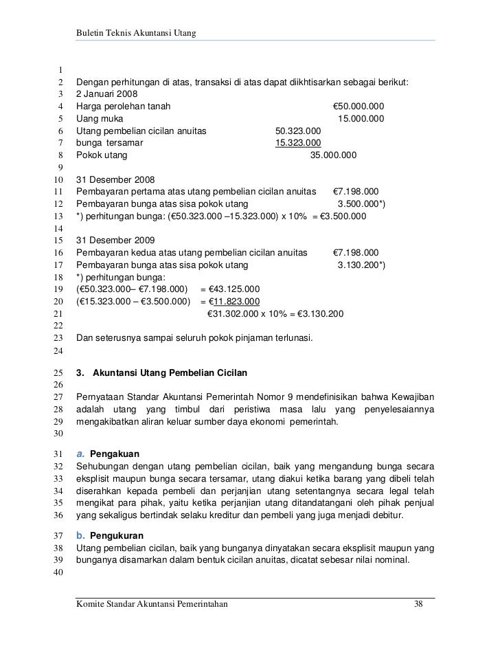 akuntansi tabel bunga rev Buletin pleno 15092009 final cetak teknis utang