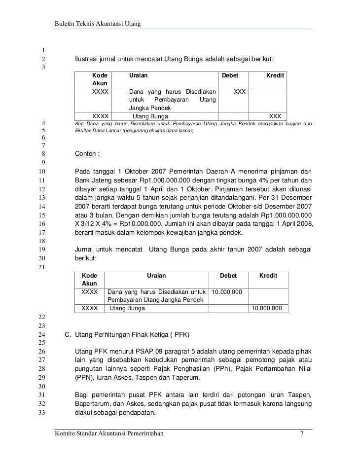 Buletin teknis utang 15092009 rev pleno cetak final