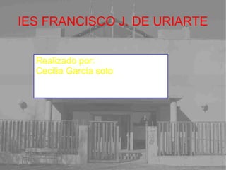 IES FRANCISCO J. DE URIARTE Realizado por: Cecilia García soto 