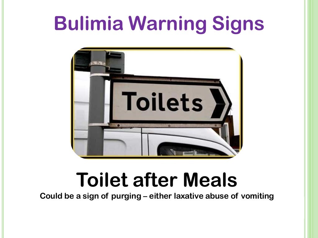 Bulimia warning signs