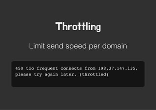 gnilttorhT
Limit send speed per domain
40tofeun cnet fo 183.4.3,
5 o rqet oncs rm 9.71715
pes tyaanltr (hote)
lae r gi ae. trtld

 