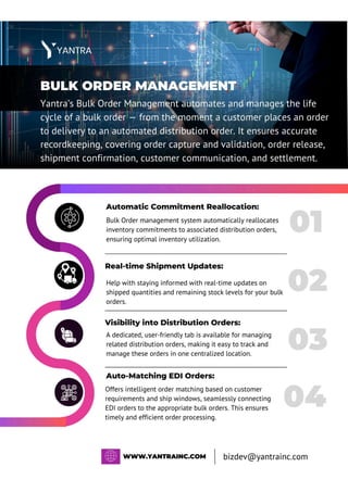 Bulk Order Management | Yantra Inc.