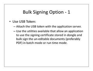 Bulk and Run Time Digital Signing v1.0