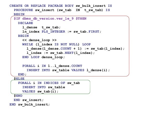 Oracle Pl Sql Bulk Binds