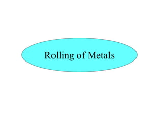 Rolling of Metals
 