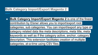 Bulk order import export magento 2 | PPTX