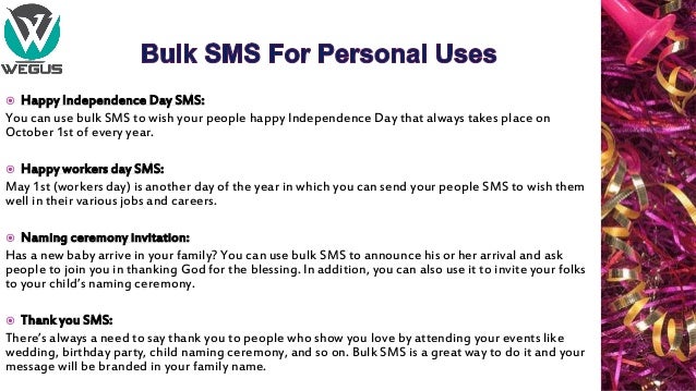 Bulk Sms For Personal Uses