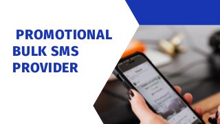 PROMOTIONAL
BULK SMS
PROVIDER
 